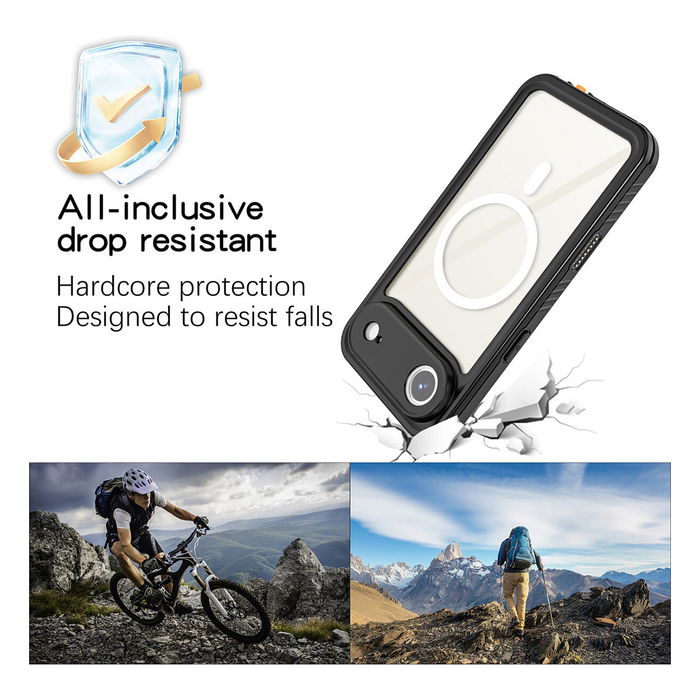 4smarts Funda Impermeable Stark para Apple iPhone 17 Air 6.6" Negro Transparente