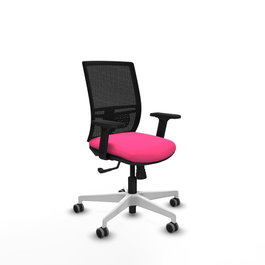 PIQUERAS Y CRESPO Silla de oficina Yunquera Rosa y Negro