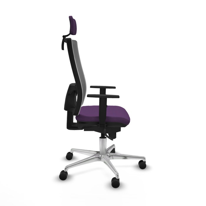 PIQUERAS Y CRESPO Silla de oficina Horna con mecanismo Sincro, Morado y Gris