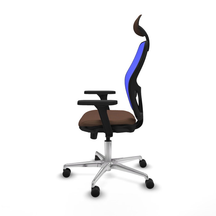 PIQUERAS Y CRESPO Silla de oficina Jorquera con mecanismo Sincro/Traslack, Azul y Marrón PIQUERAS Y CRESPO Silla de oficina Jorquera con mecanismo Sincro/Traslack, Azul y Marrón