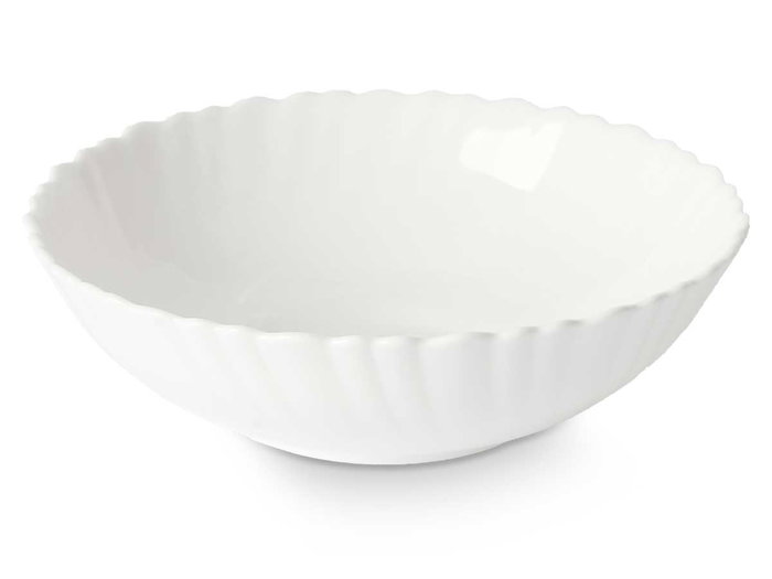 Vivalto Bol Clásico de Opal para Postre o Ensalada, Blanco, 17.5 cm de Diámetro x 5.5 cm de Alto (Set de 24)