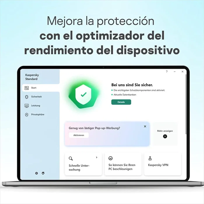 Kaspersky Standard Antivirus - Licencia 1 año para 5 dispositivos, Protección contra malware, ransomware, phishing y herramientas de rendimiento - Versión en Español Kaspersky Standard Antivirus - Licencia 1 año para 5 dispositivos, Protección contra malware, ransomware, phishing y herramientas de rendimiento - Versión en Español