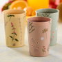 Day Juego de 4 Vasos 350 ml con Ilustraciones de Plantas, Colores Surtidos