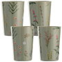 Day Juego de 4 Vasos 350 ml con Ilustraciones de Plantas, Colores Surtidos
