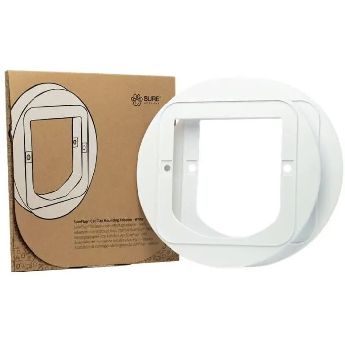 Sureflap SUR5060180394349 Adaptador de Montaje para Gatera - Blanco