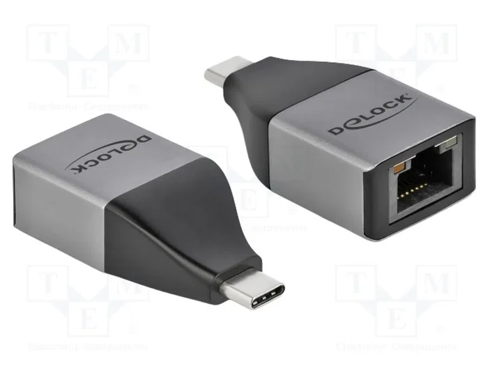 DeLOCK Adaptador USB Type-C a Gigabit LAN 10/100/1000 Mbps Gris DeLOCK Adaptador USB Type-C a Gigabit LAN 10/100/1000 Mbps Gris