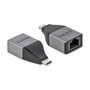 DeLOCK Adaptador USB Type-C a Gigabit LAN 10/100/1000 Mbps Gris