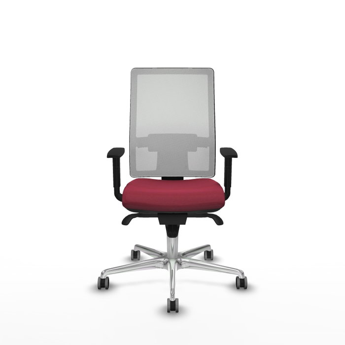 PIQUERAS Y CRESPO Silla de oficina Horna con mecanismo Sincro, Granate y Blanco PIQUERAS Y CRESPO Silla de oficina Horna con mecanismo Sincro, Granate y Blanco