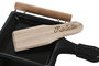 DKD Home Decor Raclette Metal Rubberwood Negro 25x10x6 cm