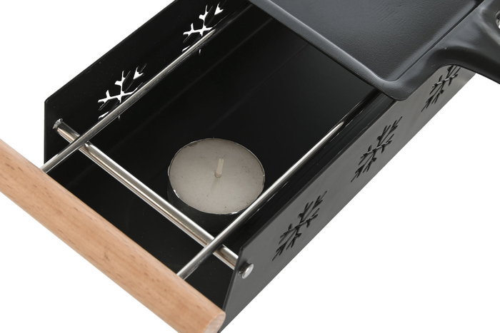 DKD Home Decor Raclette Metal Rubberwood Negro 25x10x6 cm DKD Home Decor Raclette Metal Rubberwood Negro 25x10x6 cm