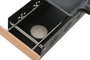 DKD Home Decor Raclette Metal Rubberwood Negro 25x10x6 cm