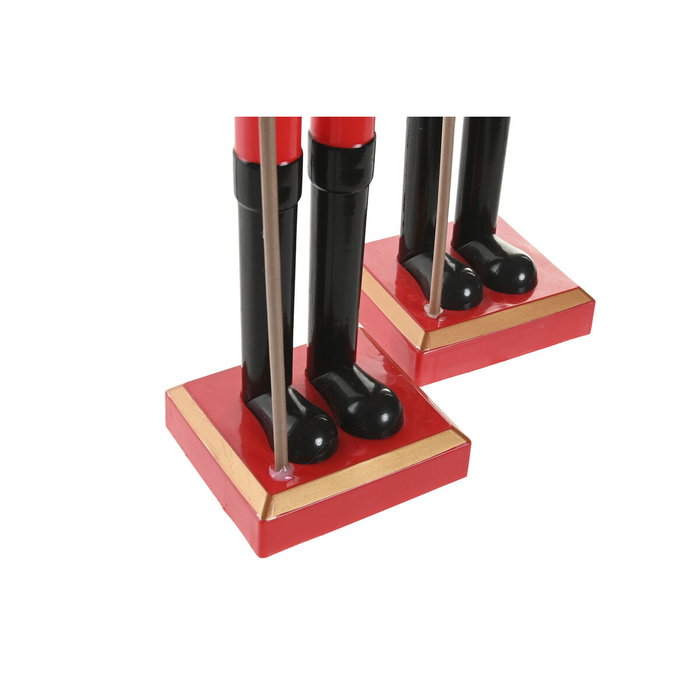 DKD Home Decor Set de 2 Figuras de Elfo Cascanueces Multicolor