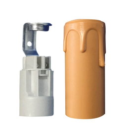 GSC Evolution Portalámparas Vela E14 65mm Crema