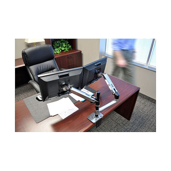 Ergotron Brazo Doble LX Redesign para Pantallas, 18.1kg, 24", Ajuste de Altura, Plata