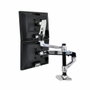 Ergotron LX Series Dual Stacking Arm para dos pantallas de 24 pulgadas, Plata
