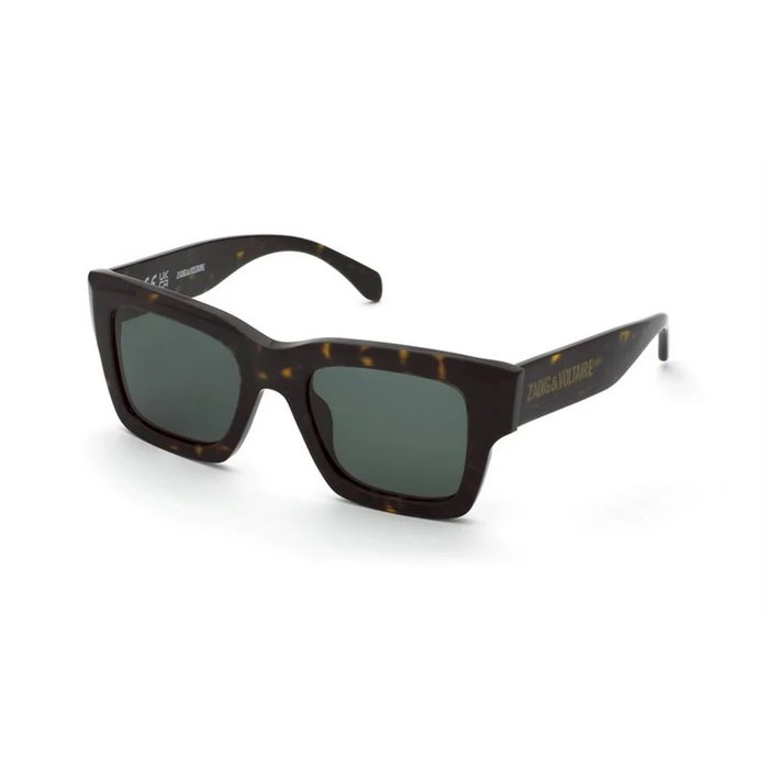 Zadig&Voltaire SZV421-500722 Gafas de sol de acetato marrón con cristal verde Zadig&Voltaire SZV421-500722 Gafas de sol de acetato marrón con cristal verde