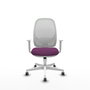 PIQUERAS Y CRESPO Silla de oficina Cilanco con mecanismo Sincro, Morado y Blanco