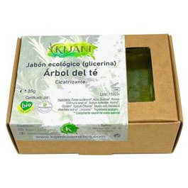 KIJANI Jabón Pastilla Árbol de Té 80Gr Propiedades Desinfectantes y Astringentes Ideal Piel Grasa y Acné