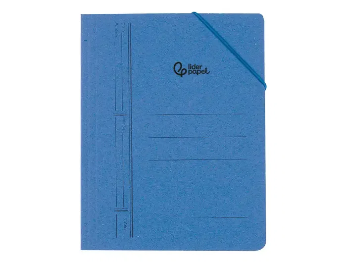 Liderpapel Carpeta tipo bolsa azul para folio