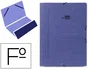Liderpapel Carpeta tipo bolsa azul para folio