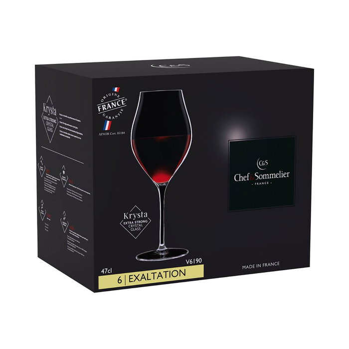 Caja 6 Copas Vino Krysta Exaltation Chef & Sommelier 47 cL