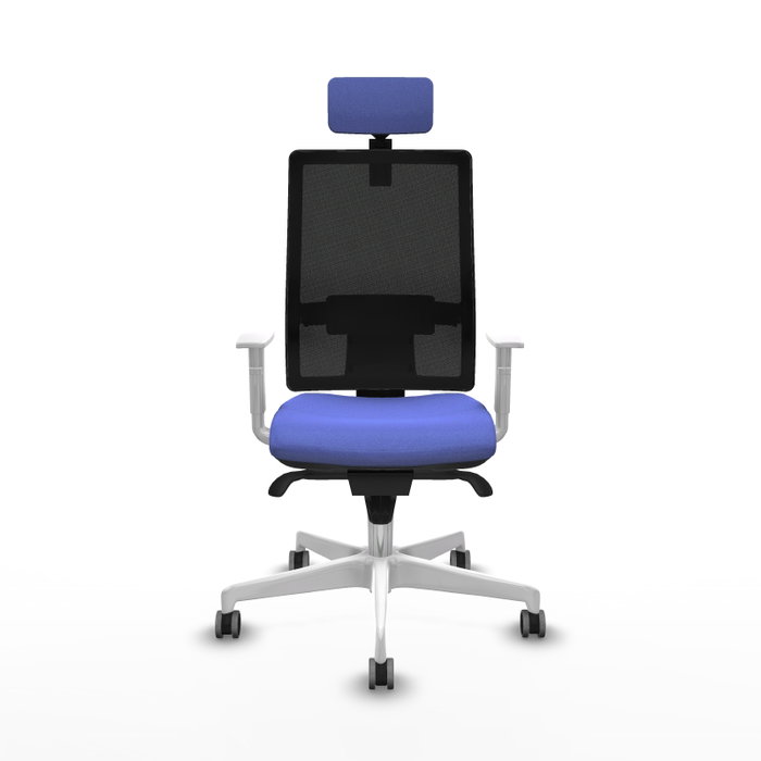 PIQUERAS Y CRESPO Silla de oficina Horna con mecanismo Sincro, Azul claro y Negro