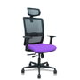 PIQUERAS Y CRESPO Silla Haches con Mecanismo Sincro/Traslack, Malla Negra y Asiento Lila