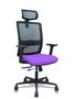 PIQUERAS Y CRESPO Silla Haches con Mecanismo Sincro/Traslack, Malla Negra y Asiento Lila