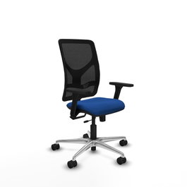 PIQUERAS Y CRESPO Silla de oficina Motilla con mecanismo Sincro/Traslack, Azul y Negro