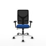 PIQUERAS Y CRESPO Silla de oficina Motilla con mecanismo Sincro/Traslack, Azul y Negro