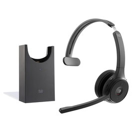 Cisco Headset 721 Wireless Supraaural Inalámbrico Bluetooth 5.0 Auricular Diadema Negro - 45h Batería, Cancelación Ruido, Optimizado para Webex