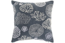 DKD Home Decor Cojin Atlantico Azul Blanco Chenilla 10 x 45 x 45 cm (2 Unidades)