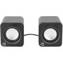 MANHATTAN 2600 Series Altavoces PC y Laptop USB-A/C, 6W, Plug & Play, Negro/Plata, cable 1.4m
