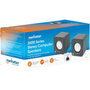 MANHATTAN 2600 Series Altavoces PC y Laptop USB-A/C, 6W, Plug & Play, Negro/Plata, cable 1.4m