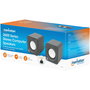 MANHATTAN 2600 Series Altavoces PC y Laptop USB-A/C, 6W, Plug & Play, Negro/Plata, cable 1.4m