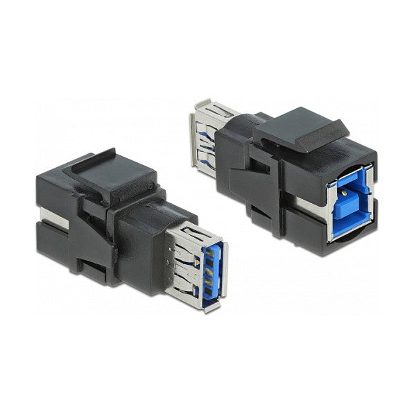 DeLOCK Módulo Keystone USB 5 Gbps A Hembra a B Hembra Negro DeLOCK Módulo Keystone USB 5 Gbps A Hembra a B Hembra Negro