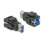 DeLOCK Módulo Keystone USB 5 Gbps A Hembra a B Hembra Negro