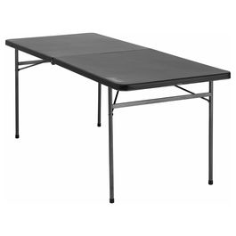 Coleman 2199848 Camping Tisch Groß, Mesa de Camping Plegable, Acero, Negro, 183x76x73 cm, 9 kg, Resistente a la Intemperie