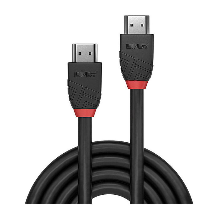 LINDY HDMI High Speed Cable Black Line 7.5m (24.6ft) Alta Velocidad 4K 60Hz 18Gbps