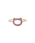 Karl Lagerfeld Anillo Klassic Karl Open Pave Choupette Rosa con Cristales Swarovski Talla 52