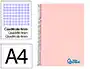 Liderpapel Cuaderno espiral A4 Wonder tapa plástico 80 hojas 90gr cuadro 4mm con margen color rosa