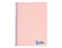 Liderpapel Cuaderno espiral A4 Wonder tapa plástico 80 hojas 90gr cuadro 4mm con margen color rosa