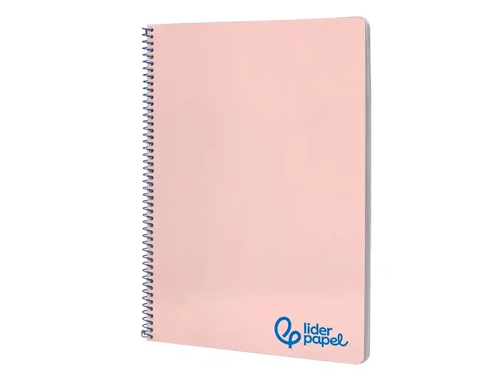 Liderpapel Cuaderno espiral A4 Wonder tapa plástico 80 hojas 90gr cuadro 4mm con margen color rosa