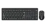 Redragon BS-8418 Teclado y Ratón Inalámbricos, Teclado de Membrana con Teclado Numérico, Disposición QWERTY Polaca, Negro
