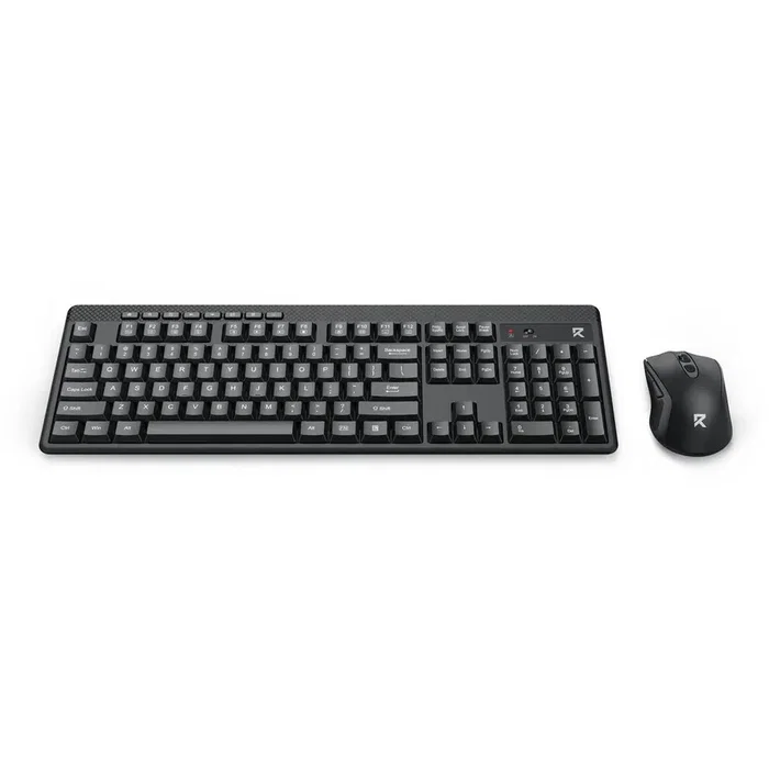 Redragon BS-8418 Teclado y Ratón Inalámbricos, Teclado de Membrana con Teclado Numérico, Disposición QWERTY Polaca, Negro Redragon BS-8418 Teclado y Ratón Inalámbricos, Teclado de Membrana con Teclado Numérico, Disposición QWERTY Polaca, Negro
