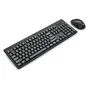 Redragon BS-8418 Teclado y Ratón Inalámbricos, Teclado de Membrana con Teclado Numérico, Disposición QWERTY Polaca, Negro