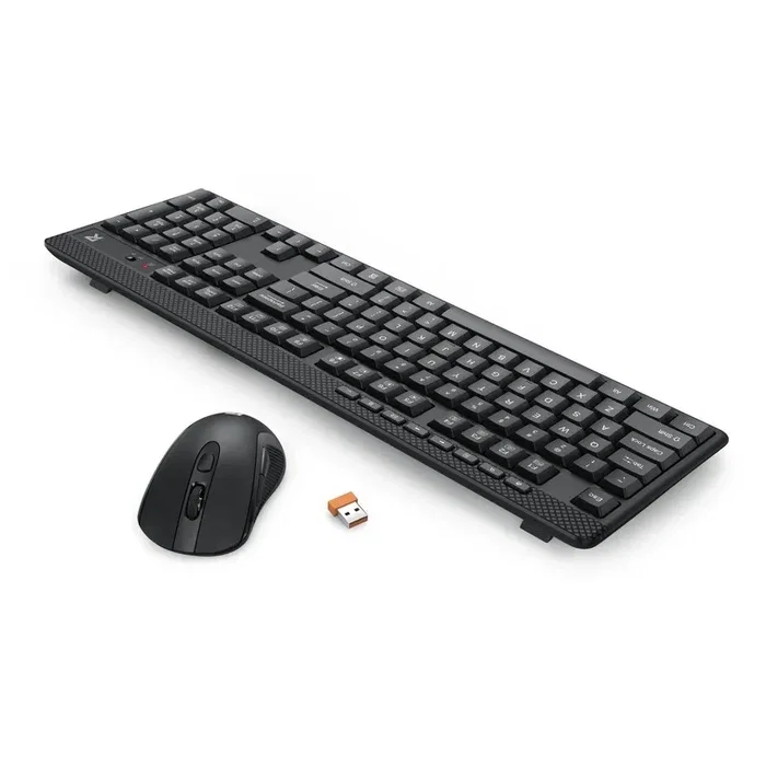 Redragon BS-8418 Teclado y Ratón Inalámbricos, Teclado de Membrana con Teclado Numérico, Disposición QWERTY Polaca, Negro Redragon BS-8418 Teclado y Ratón Inalámbricos, Teclado de Membrana con Teclado Numérico, Disposición QWERTY Polaca, Negro