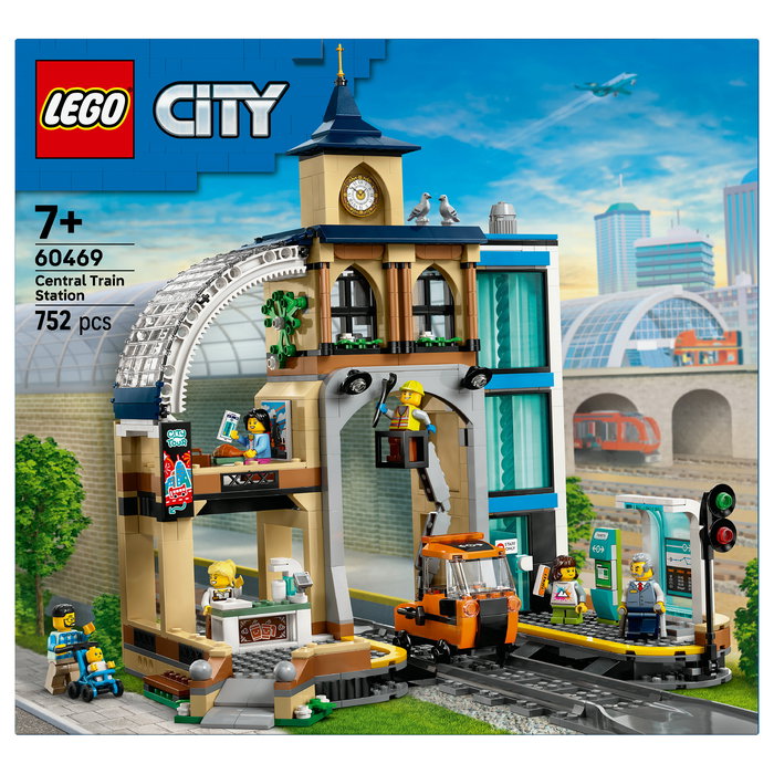 LEGO 60469 City Estación Central de Ferrocarril Hauptbahnhof - Juego de Construcción de 752 Piezas para Niños y Niñas de 7+ Años