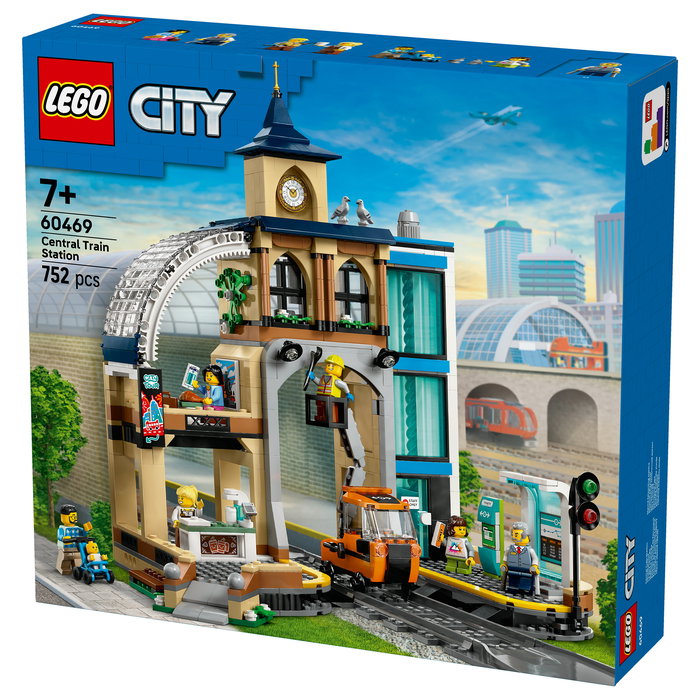 LEGO 60469 City Estación Central de Ferrocarril Hauptbahnhof - Juego de Construcción de 752 Piezas para Niños y Niñas de 7+ Años