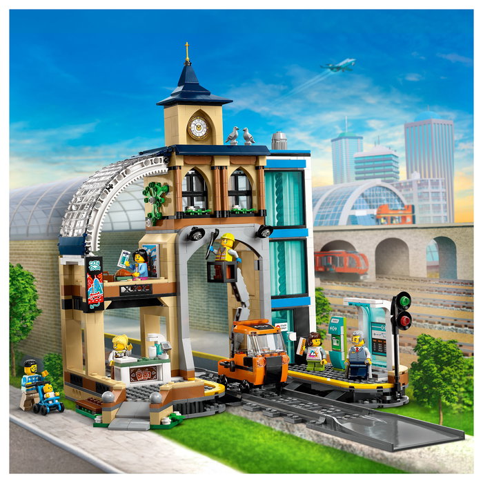 LEGO 60469 City Estación Central de Ferrocarril Hauptbahnhof - Juego de Construcción de 752 Piezas para Niños y Niñas de 7+ Años
